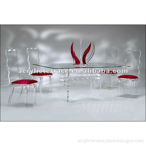 Acrylic/perspex/ plexiglass/ lucite dining tables